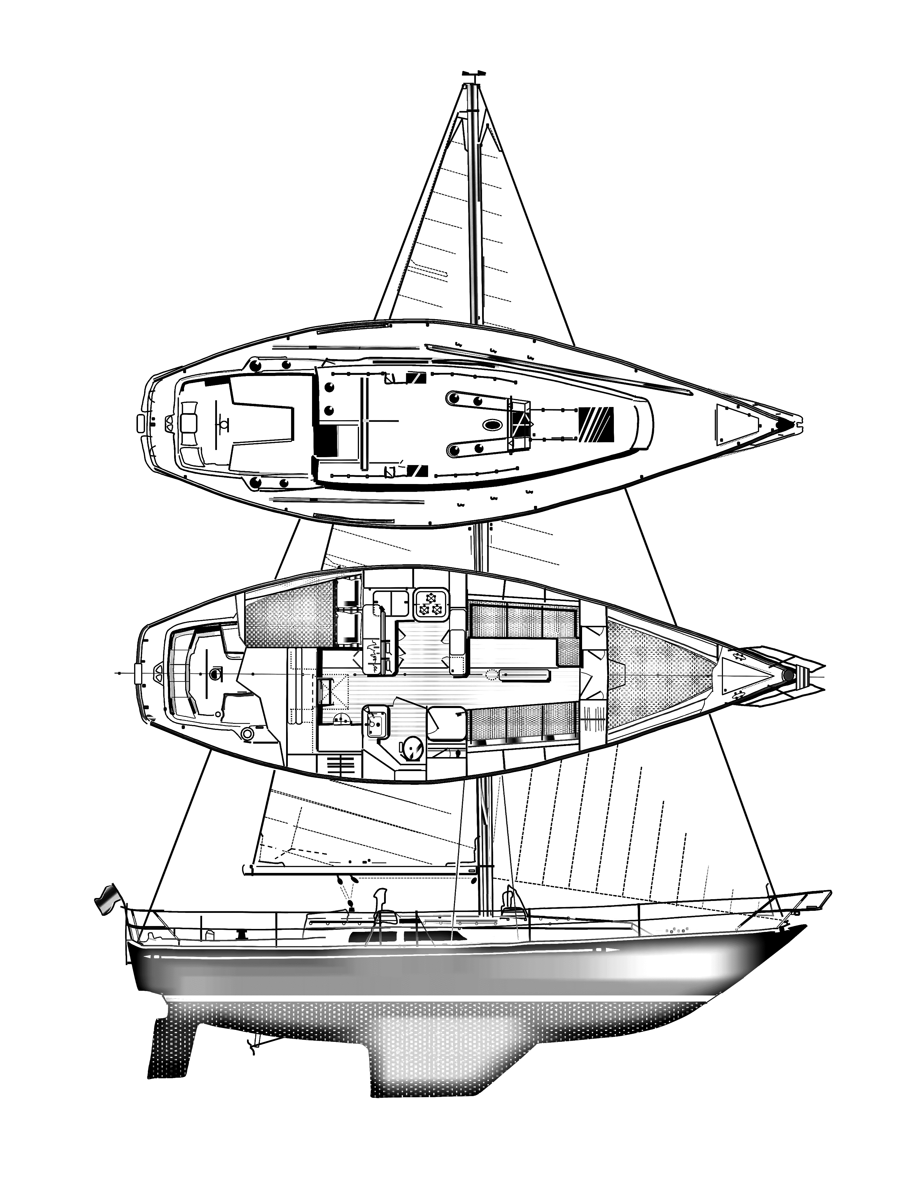 Catalina 38 – full sails