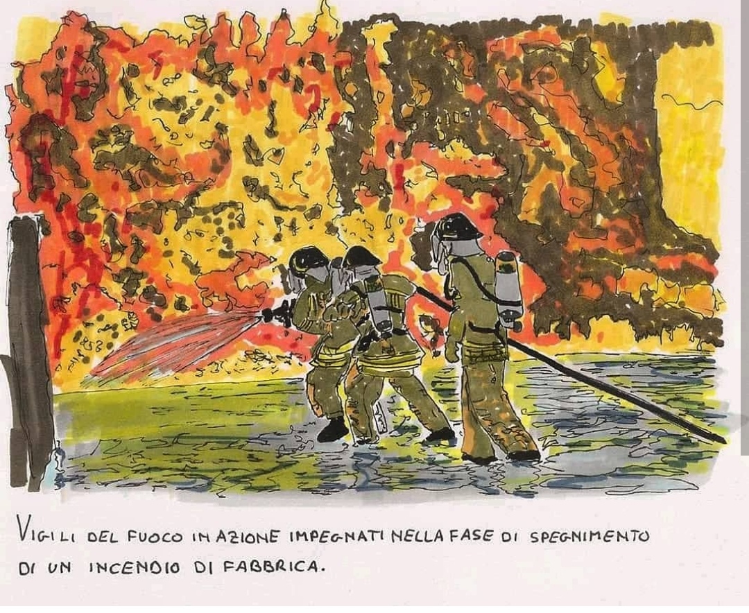 Vigili del fuoco in azione