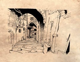 arcade passageway in Old Jerusalem – draft 2