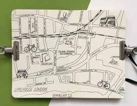 City Map Drawing of Lime House, London