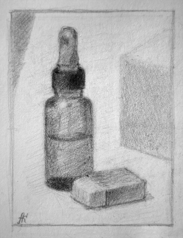 Still life by graphit pencil