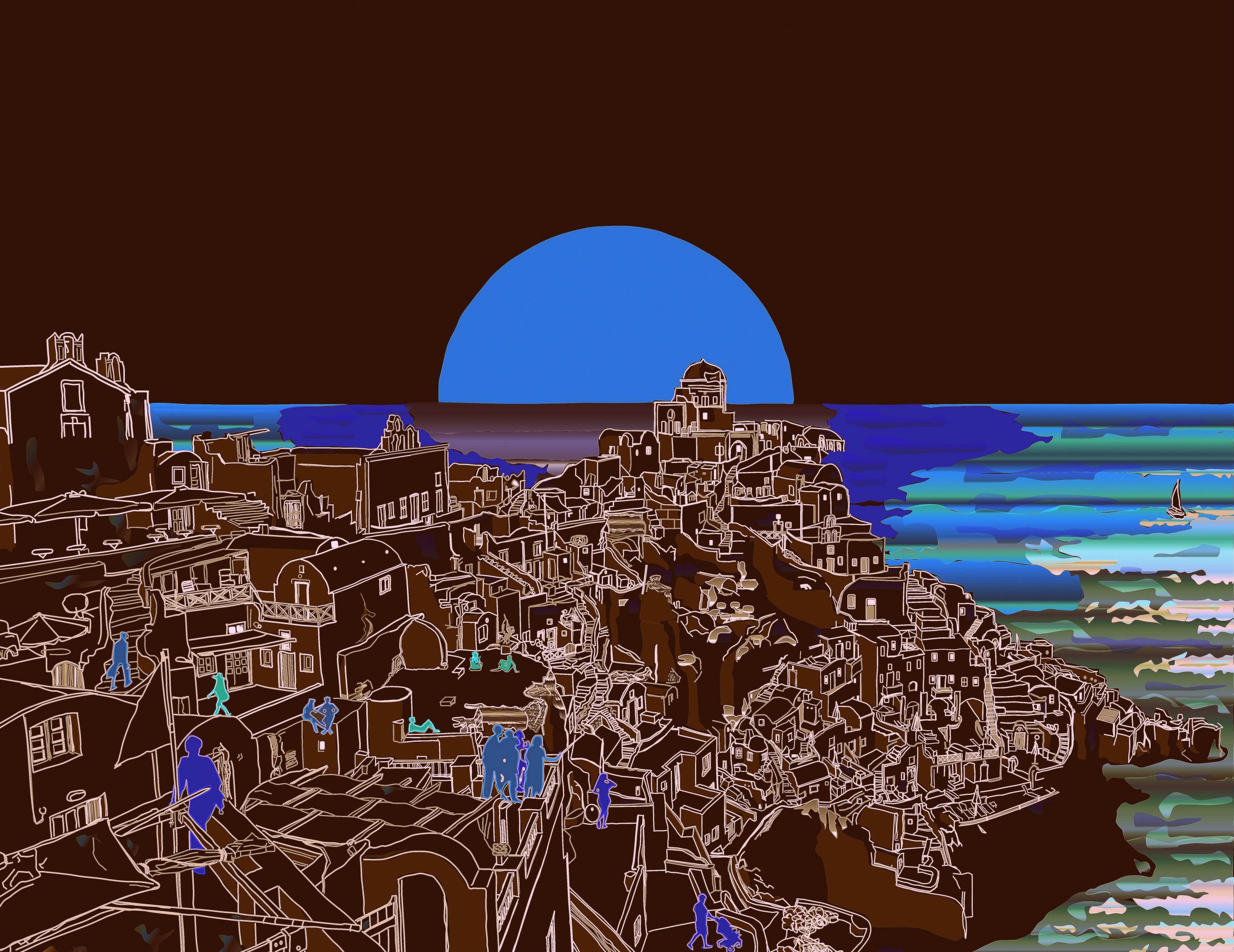 Santorini canvas | 10.12.2020