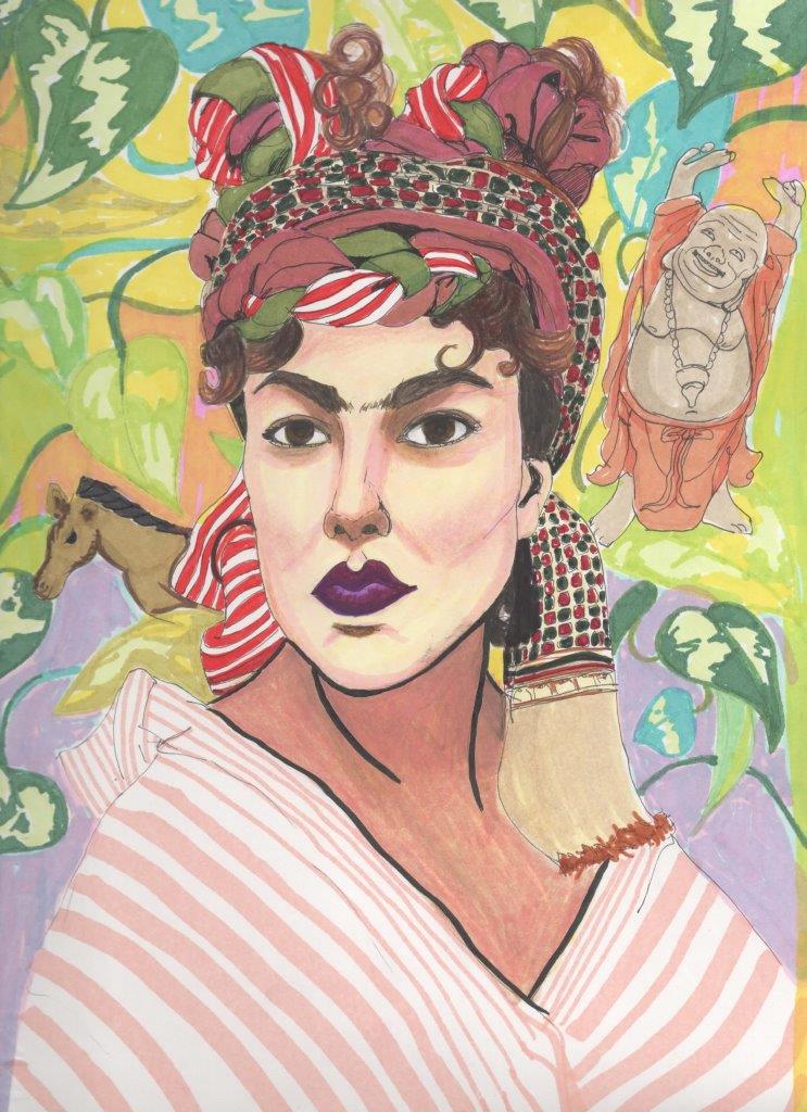 Self Frida portrait