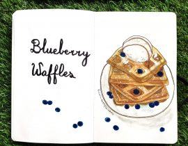 Blueberry waffle