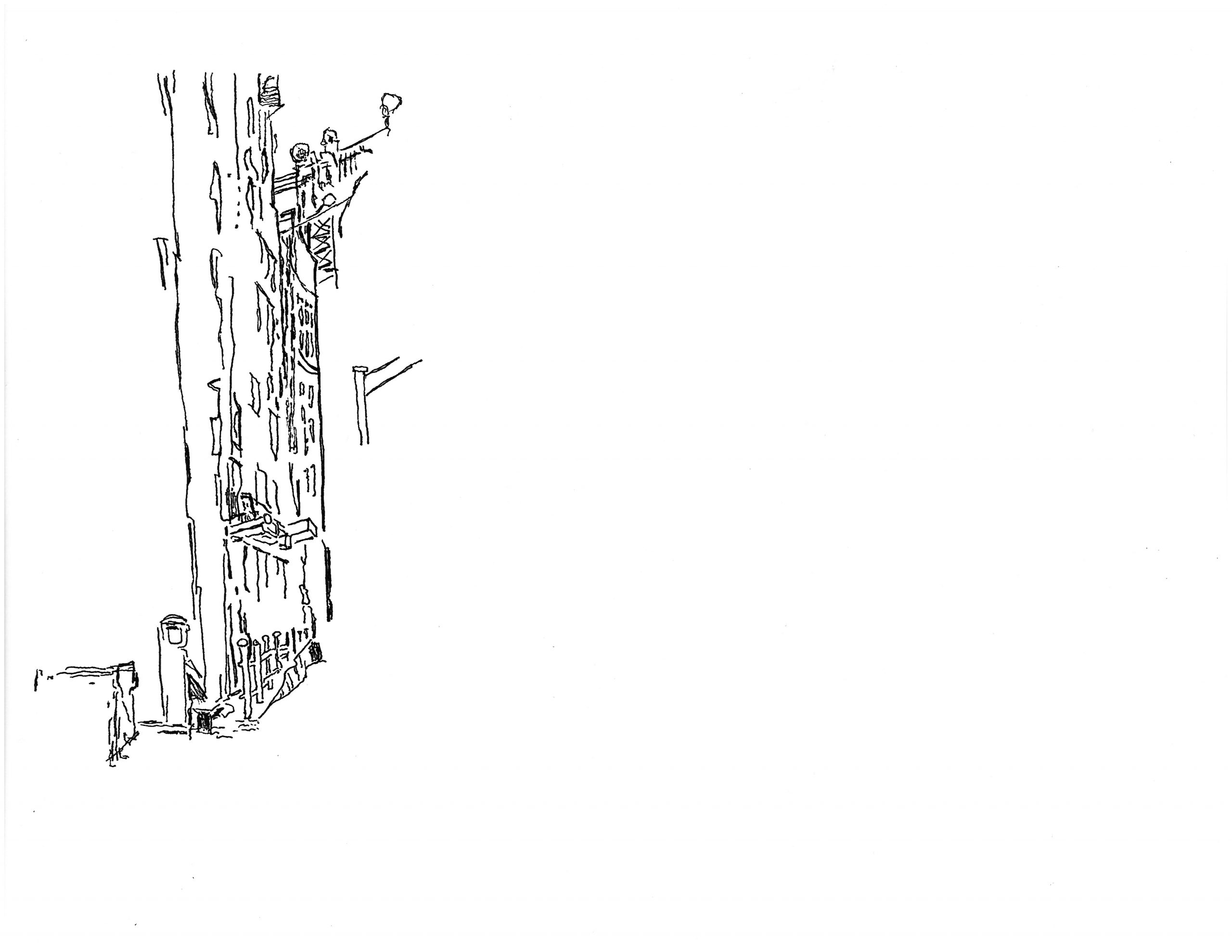 drawing the Manhattan Bridge from Dumbo, Brooklyn | 01.15.2021