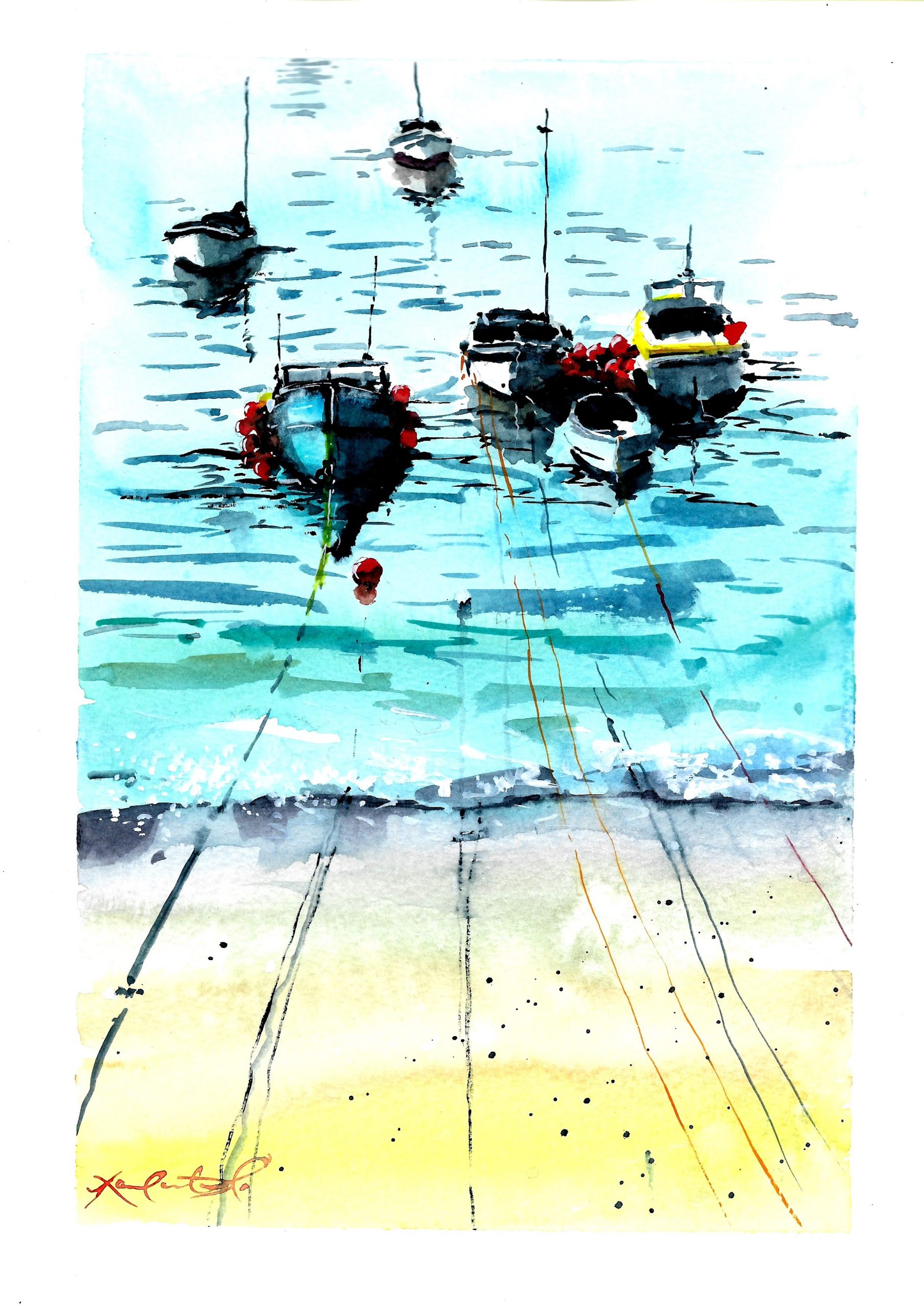 Boats watercolor series… #1