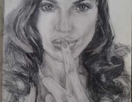 Lana in pencil