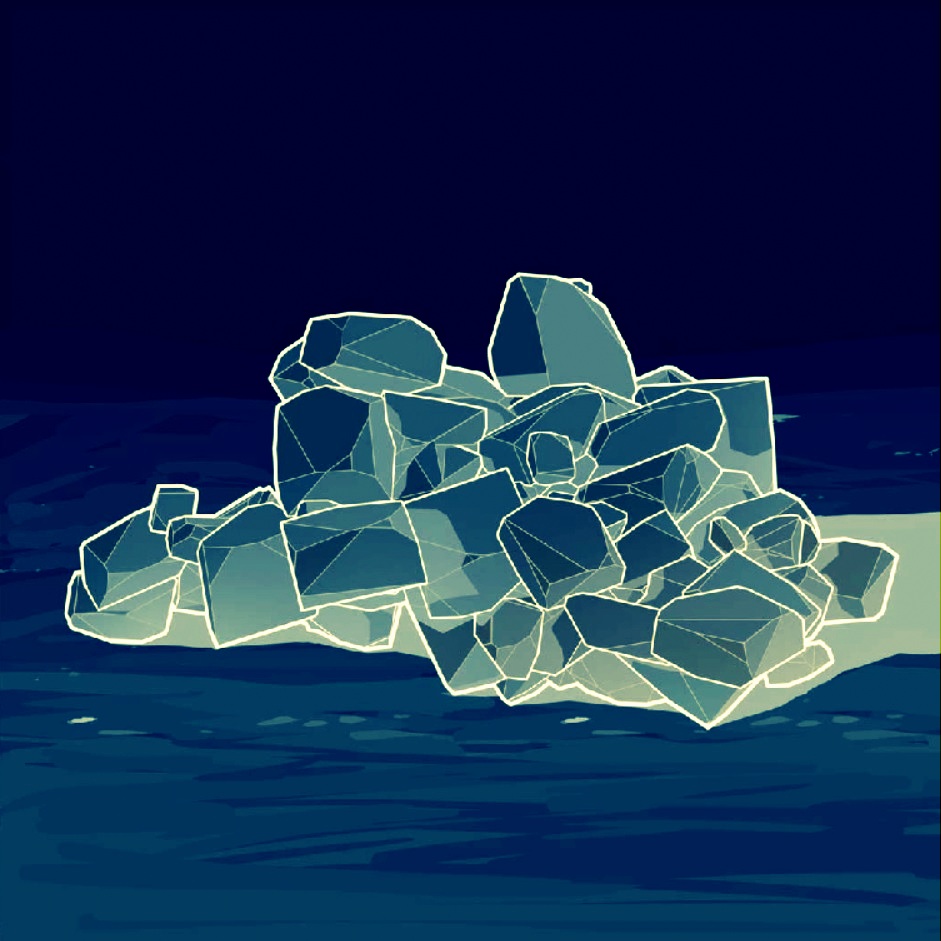 study of heap of stones, for 3D model