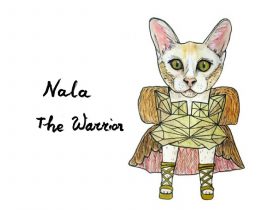 Nala the warrior pet portrait