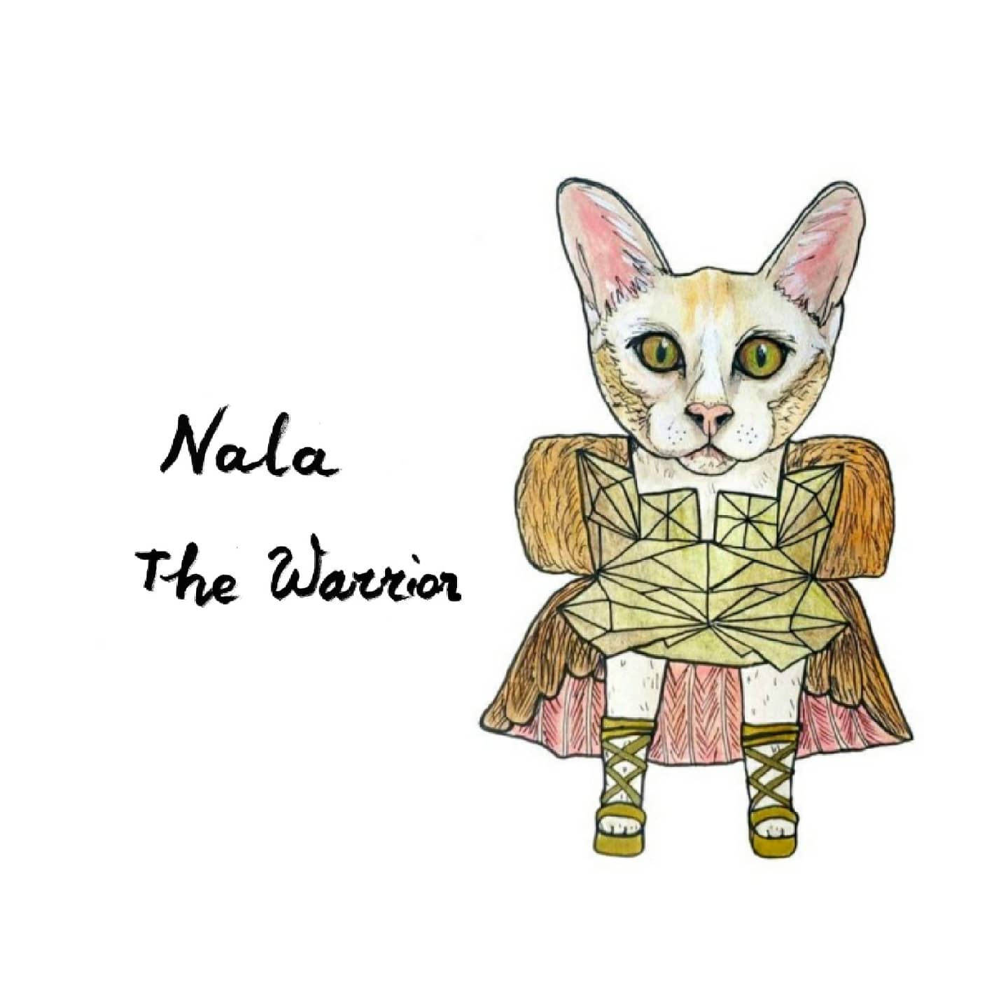 Nala the warrior pet portrait