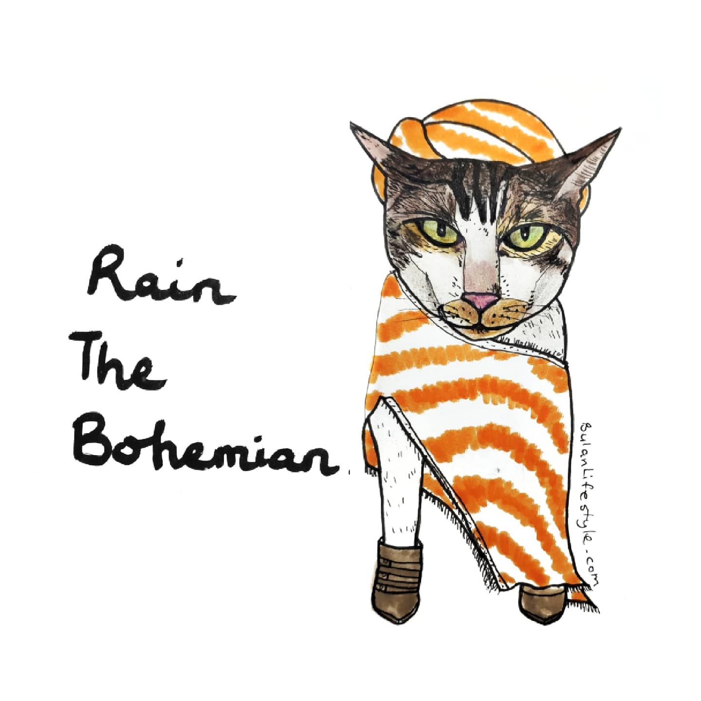 Rain the Bohemian pet portrait