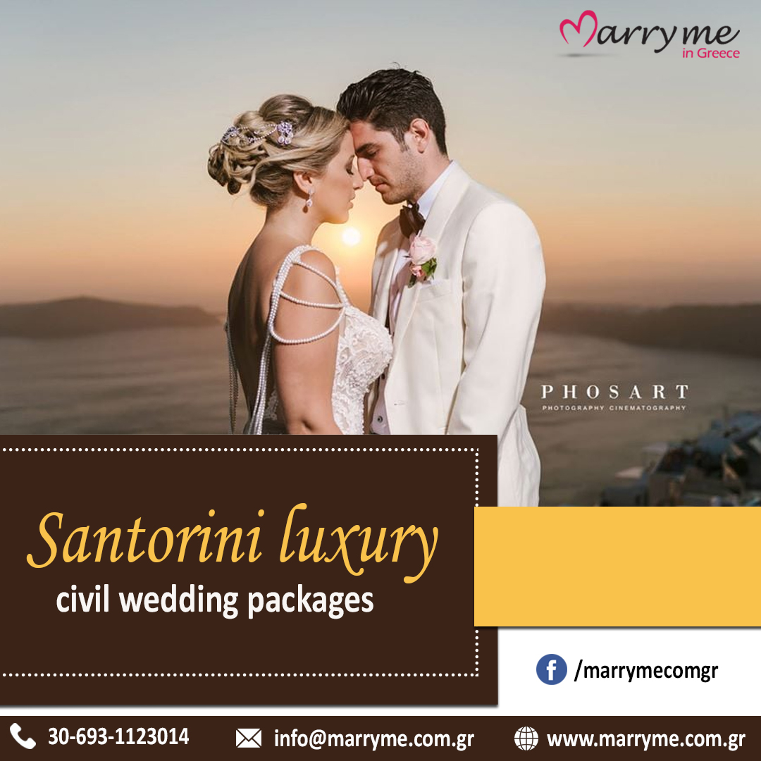 Santorini Luxury Civil Wedding Packages
