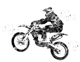 Motocross Dirt Bike by Erzebet