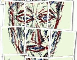 a fragmented face