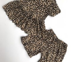 Nah inilah setelan pendek leopard anak perempuan grosir&ecer