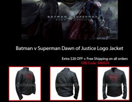 Batman v Superman Dawn of Justice Logo Jacket