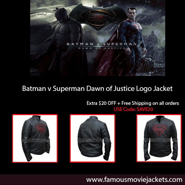 Batman v Superman Dawn of Justice Logo Jacket
