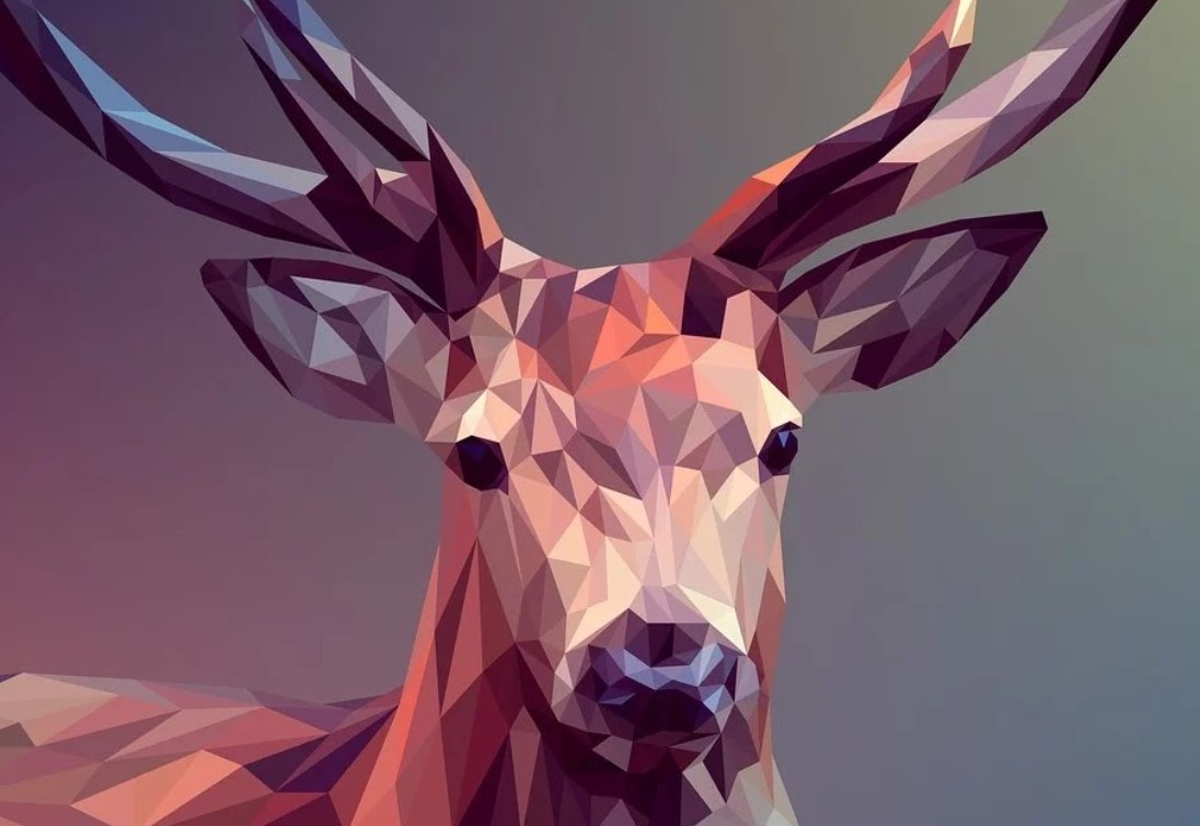 Polygon Deer Art