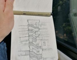 Sketch on a train no. 2