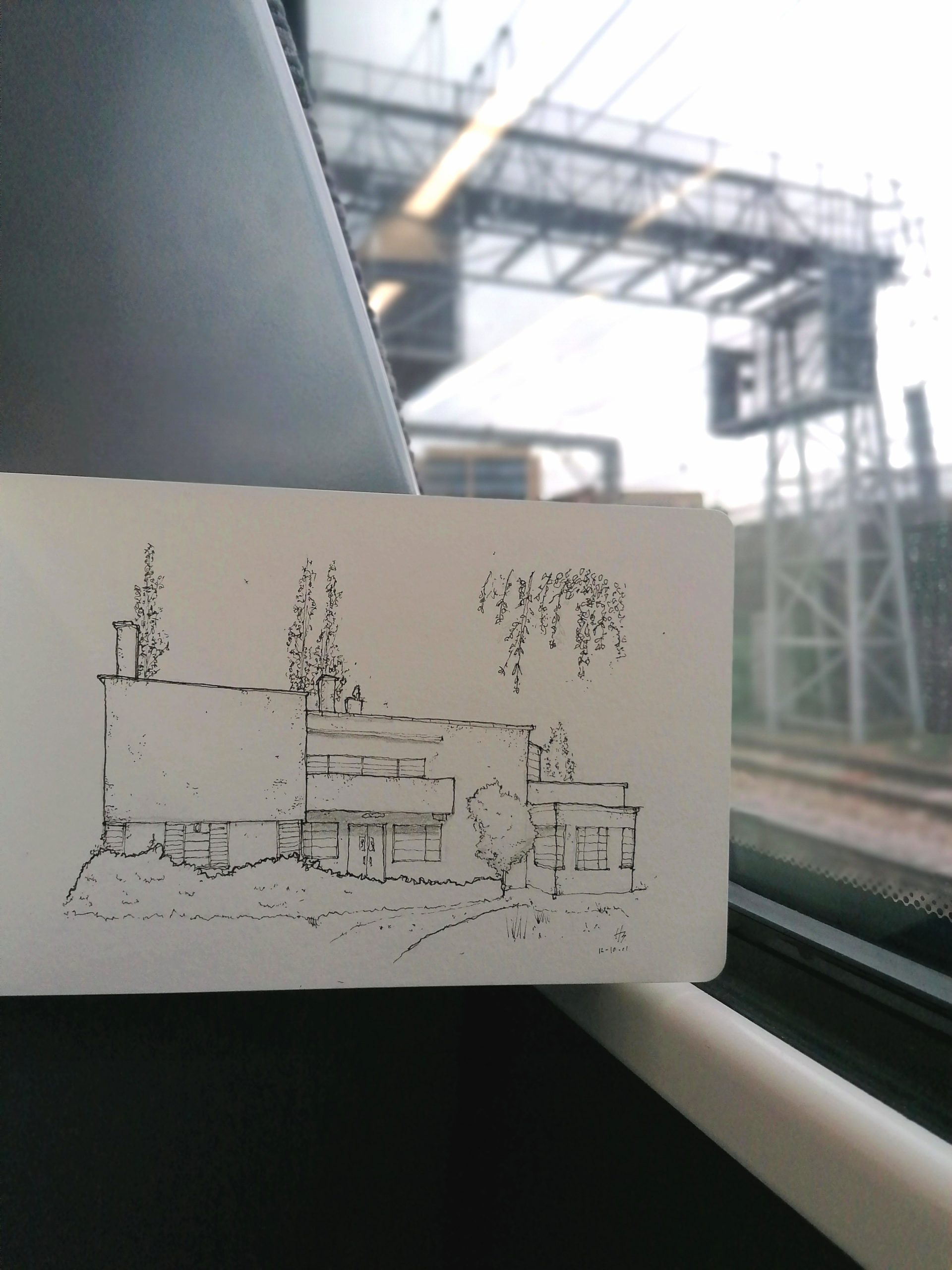 Sketch on a train No. 3
