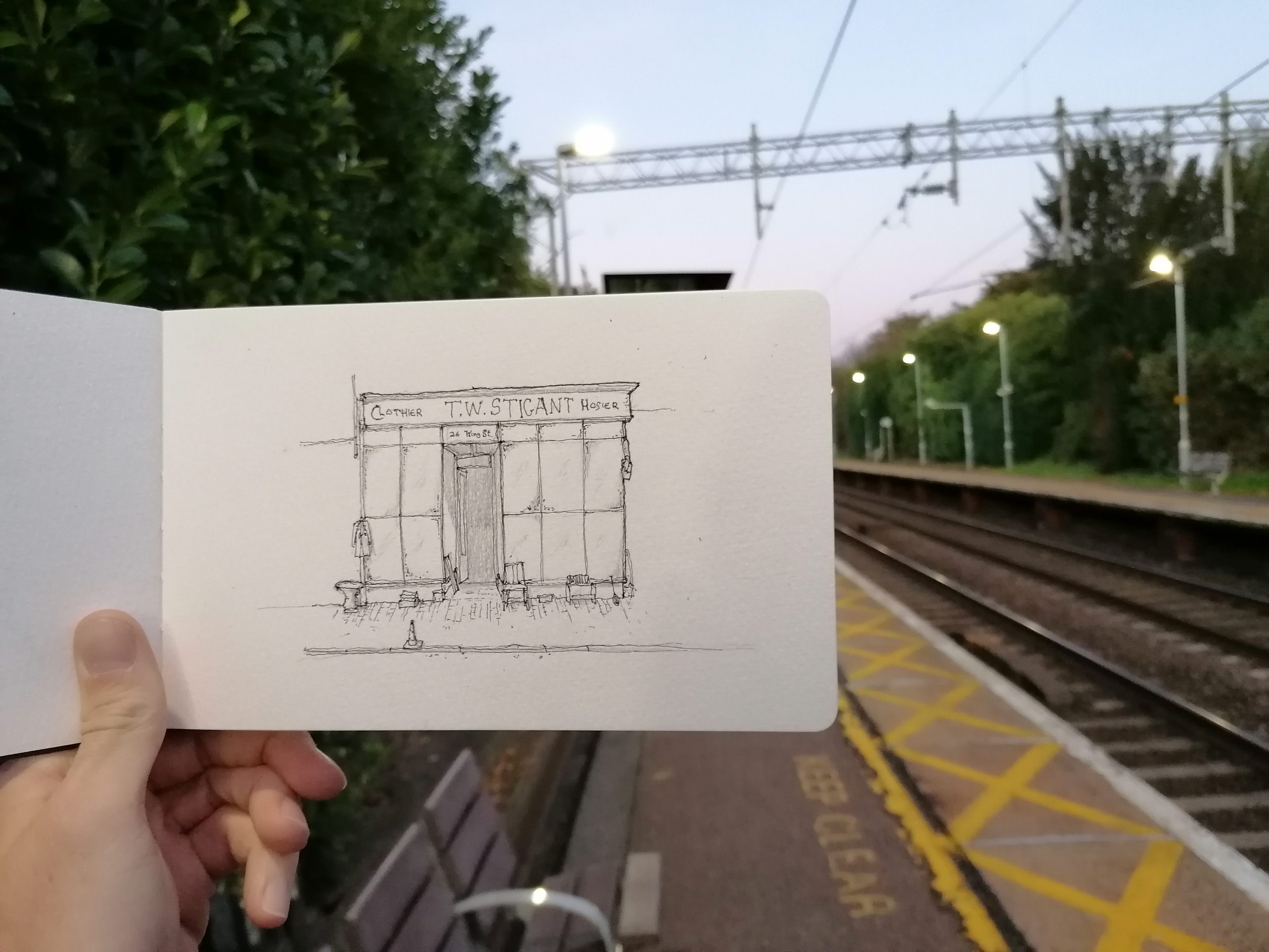 No. 4 sketch on a train