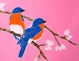 Sakura Bird Art