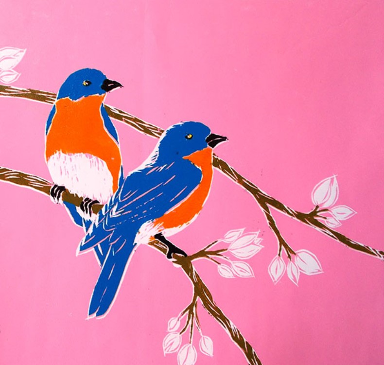 Sakura Bird Art