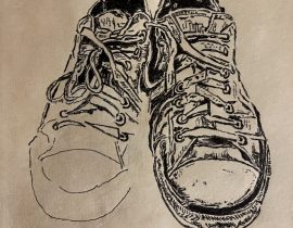running shoes, study sketch