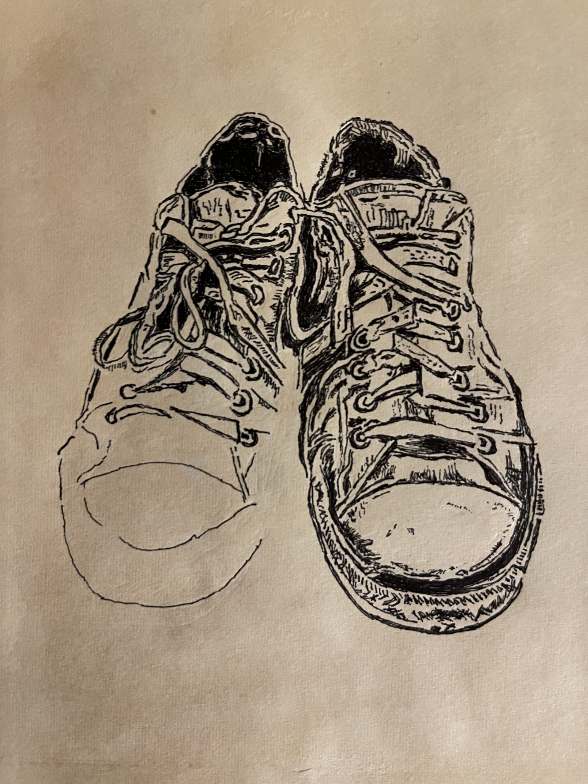 running shoes, study sketch