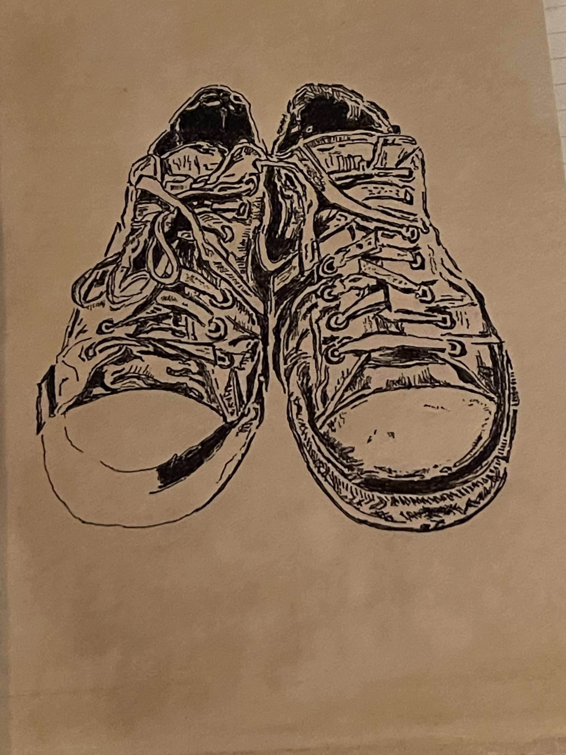 shoes sketch, in progress