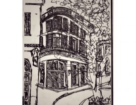 study of city corner, Paris