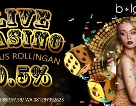 Main Casino Baccart di Bolavita Bonus Rollingan 0.5% Setiap Minggunya