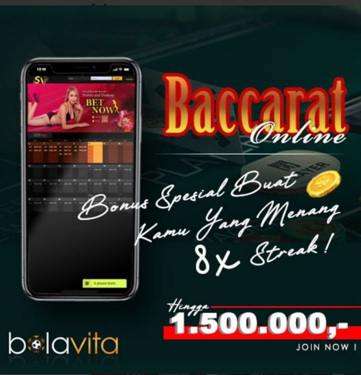 Bermain Live Casino Baccarat DI BOLAVITA