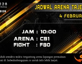 Jadwal Arena Tajen Online SV388 – 4 Februari 2022