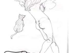 Mujer y gato