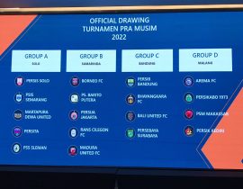 Hasil Drawing dan Jadwal Turnamen Pramusim 2022