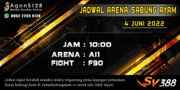 Jadwal Arena Sabung Ayam SV388 4 Juni 2022