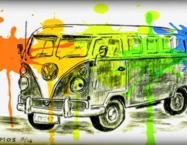 old VW camper minibus