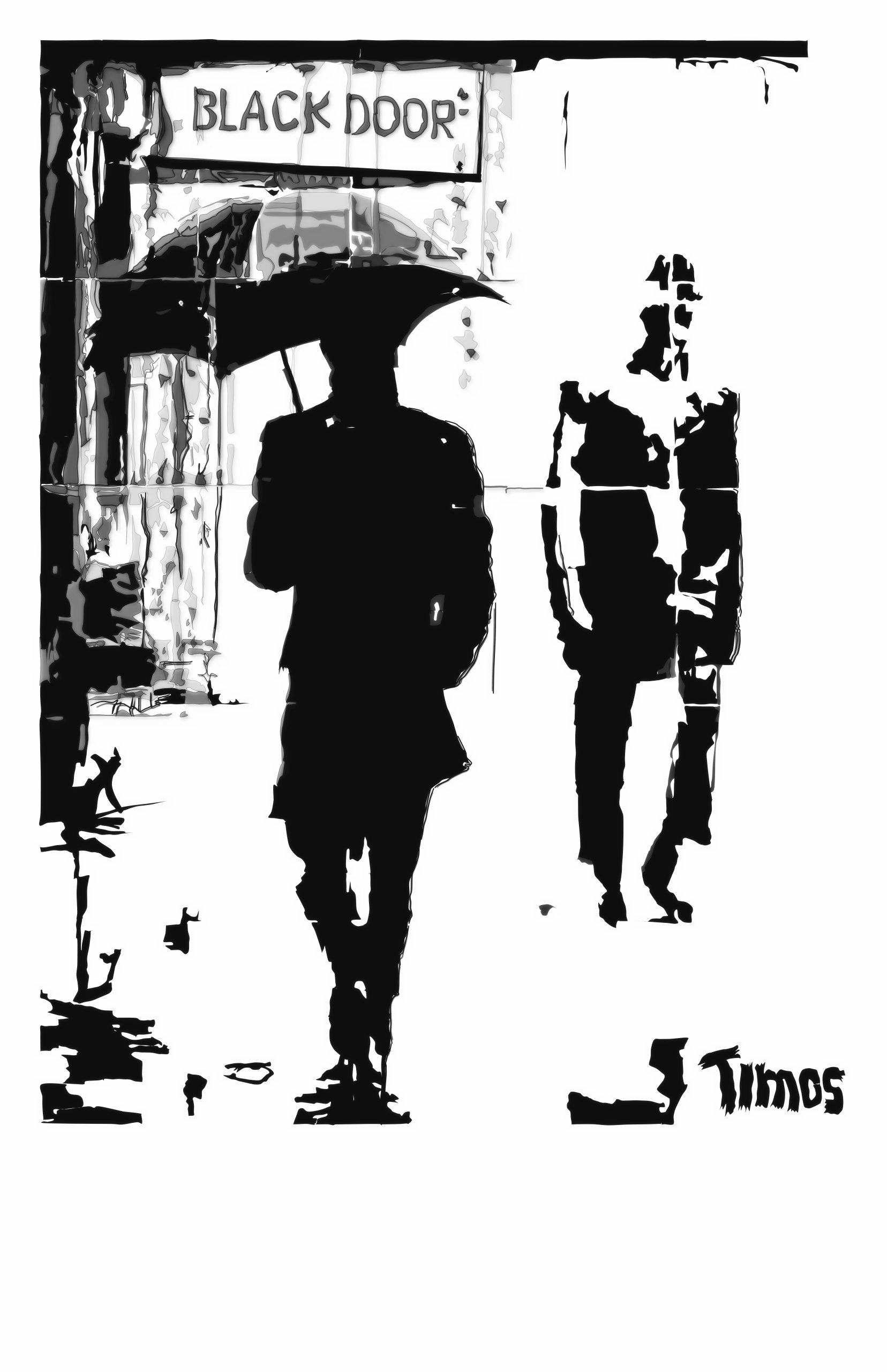 two men and umbrella – NYC | 06.21.2022