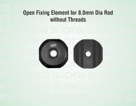 Open Fixing Element for 8.0mm Dia Rod without Threads