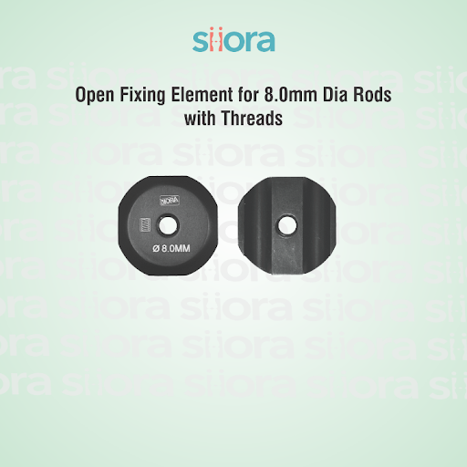 Open Fixing Element for 8.0mm Dia Rods With Threads