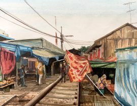 Bangkok, Thailand — Train Market