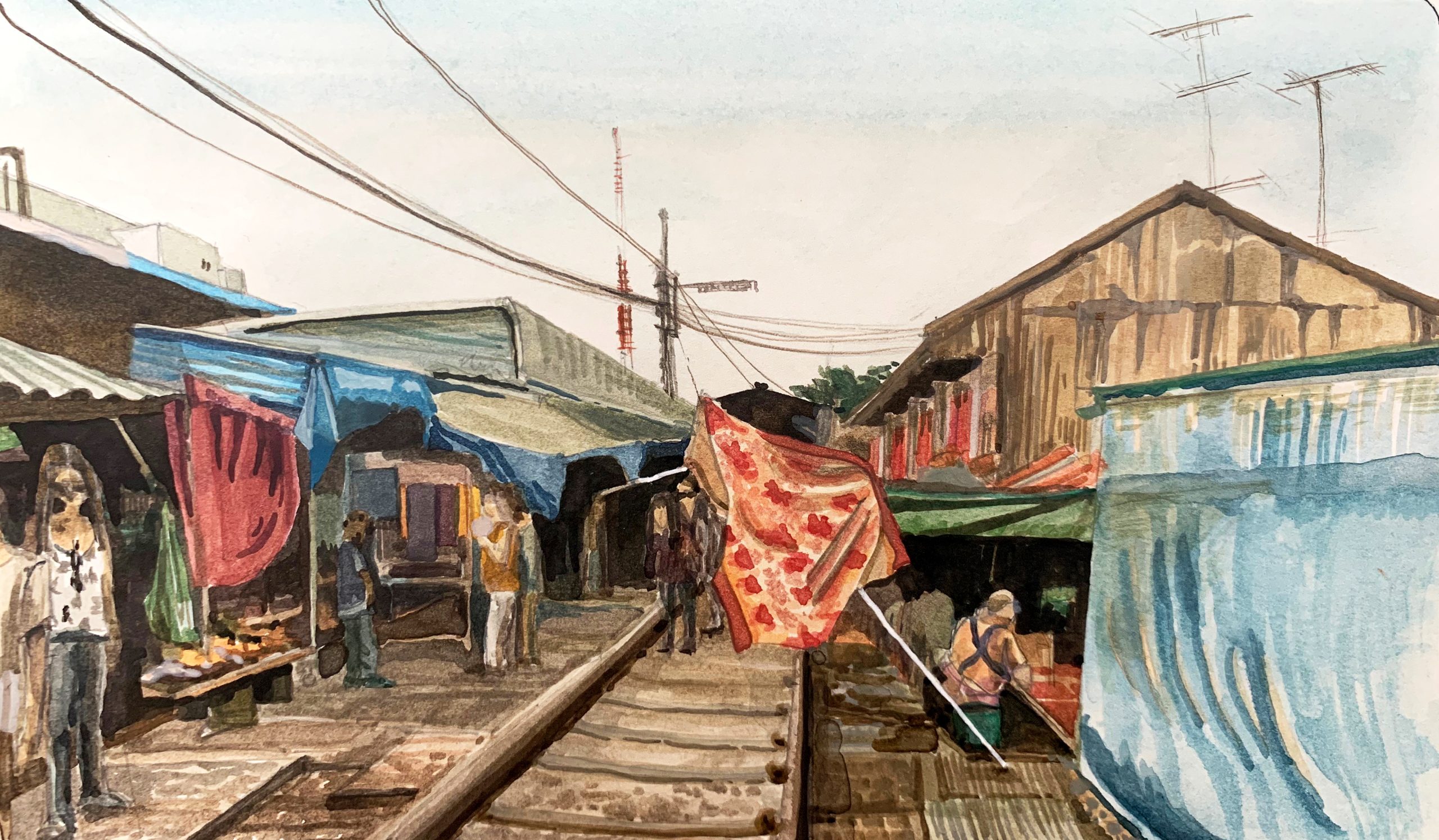 Bangkok, Thailand — Train Market