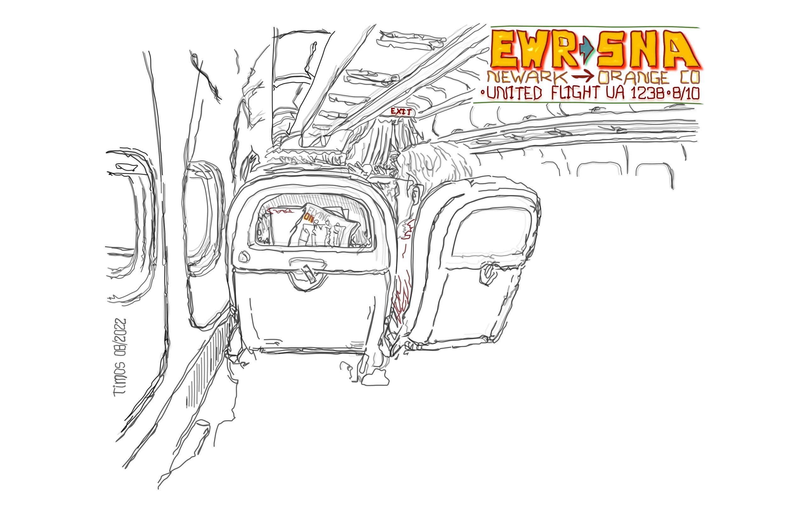 sketch on a plane / 08.29.2022