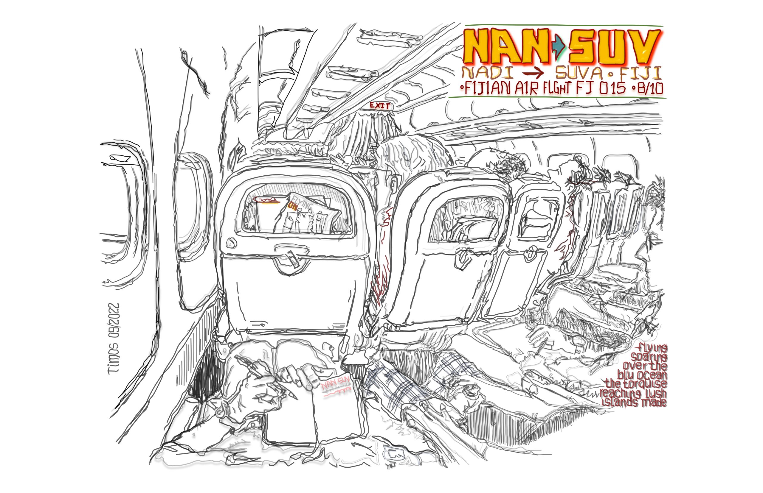 sketch on plane / 09.06.2022