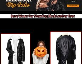 Bane Winter Fur Shearling Black Leather Coat