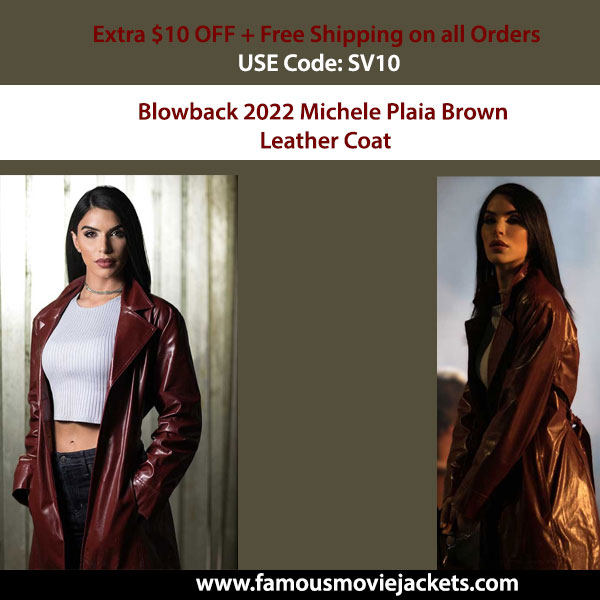 Blowback 2022 Michele Plaia Brown Leather Coat