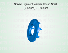 Spiked Ligament washer Round Small (5 Spikes) – Titanium