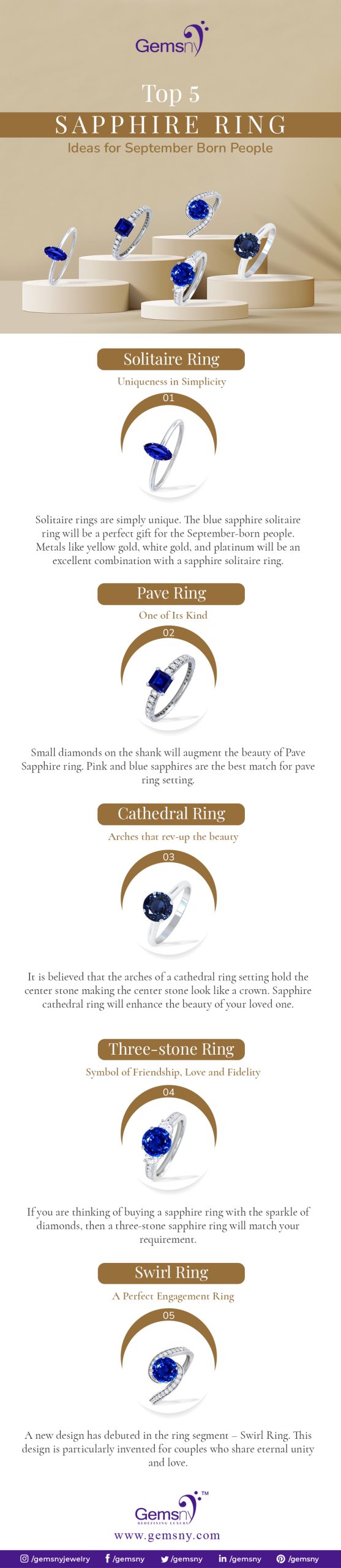 Top 5 Sapphire Ring Ideas for September Born