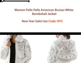 Women Pelle Pelle American Bruiser White Bombshell Jacket